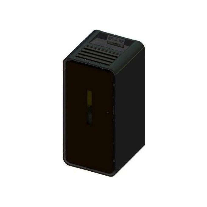 Cola Stufa a Pellet Ambra Lux Ventilata in Acciaio Verniciato Nera