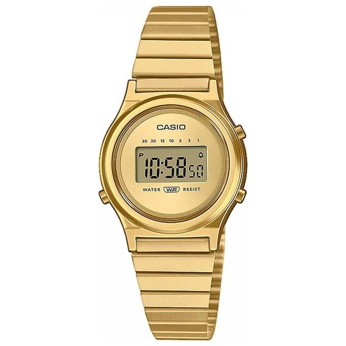 Casio LA700WEG-9AEF Vintage Orologio Digitale da Donna Cassa Tonda 26 mm Acciaio Dorato colore Oro