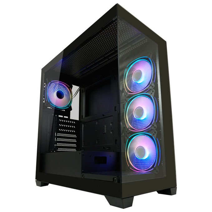 LC-Power LC-715B-ON Geh Midi ATX Gaming 715B Seamless_X Case PC ATX con ventole 120 140 mm colore Nero