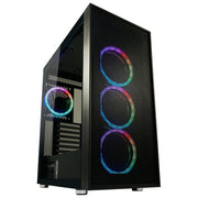 LC-Power LC-802B-ON Black_Wanderer_X Midi Tower Fattore di forma ATX EATX micro ATX Mini-ITX Vetro temperato Ventole ARGB colore Nero