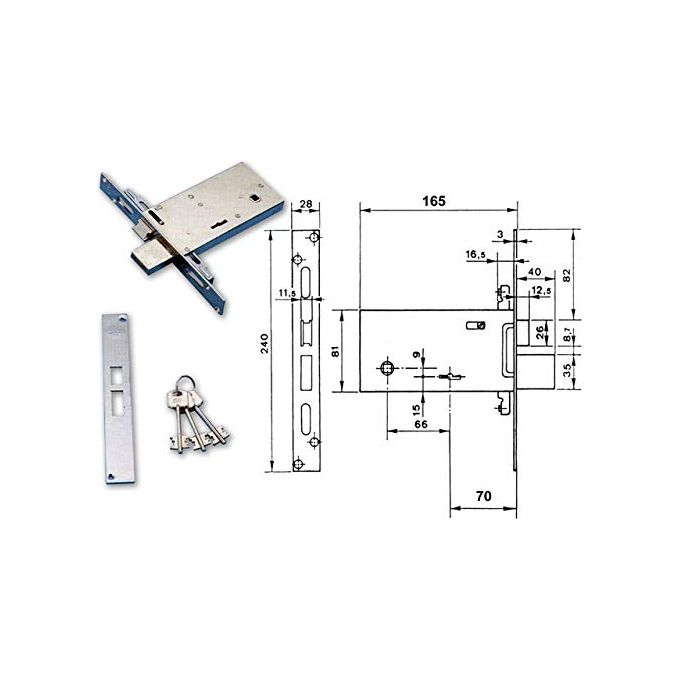 Yale 6803-sa Serratura Tradizionale D-M 70mm