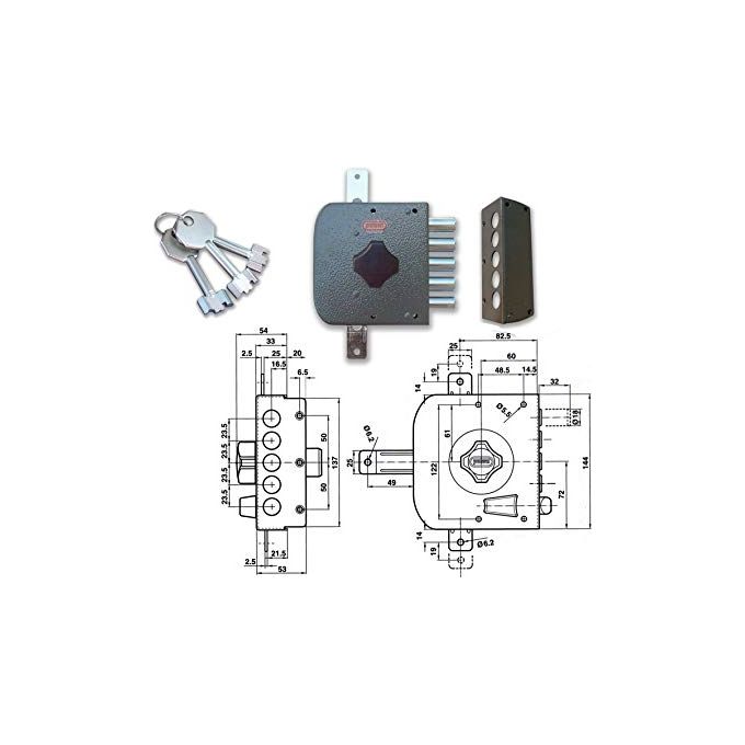 Potent 495-d Serratura Pompa Triplice S-A Dx