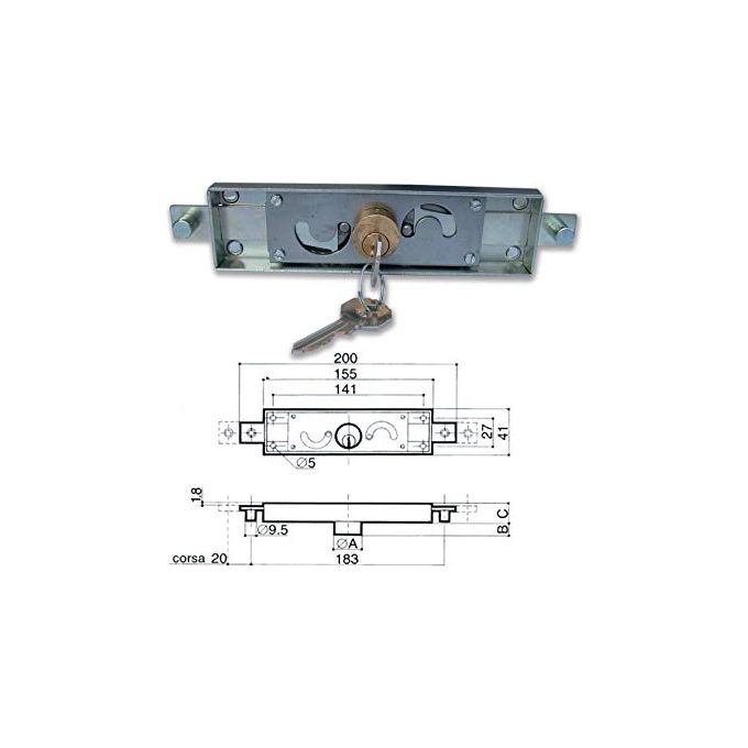 Prefer 6001-0010 Serratura Serrandina Avv