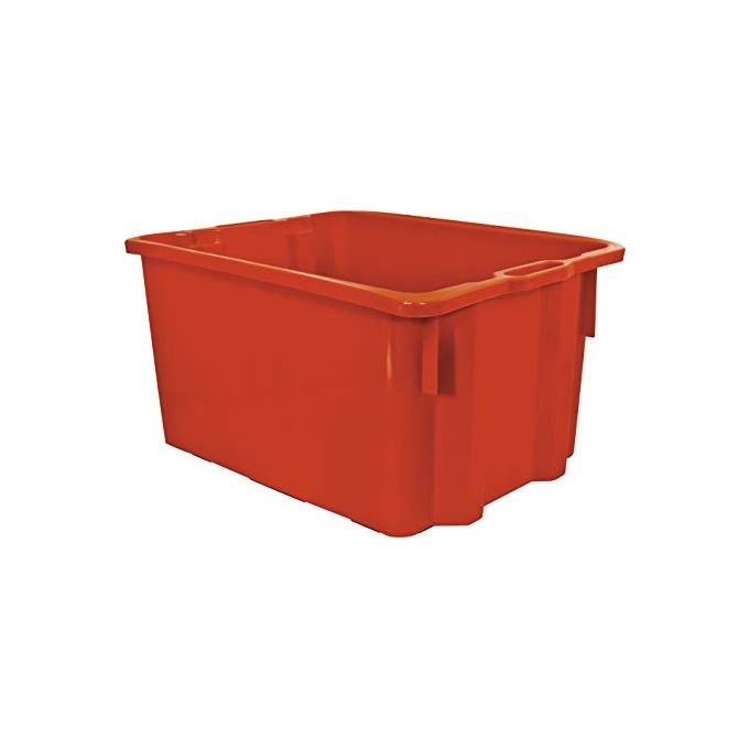 Mobil Plastic 131 Cassa Chiusa Sovrapponibile Arancione 50 Litri