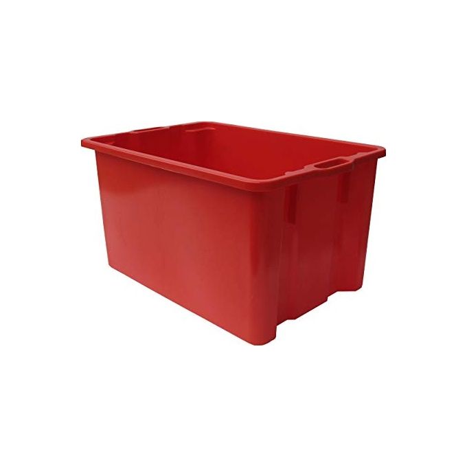 Mobil Plastic 131 Cassa Chiusa Sovrapponibile Arancione 65 Litri
