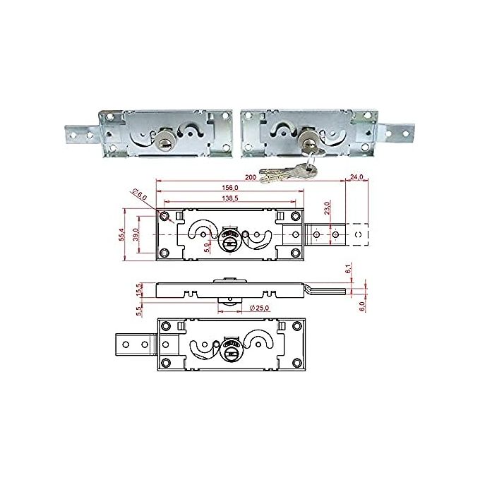 Prefer S711.0020 Serratura Laterale Dx-Sx Cilindro Punzonato
