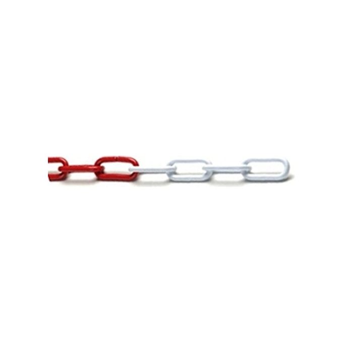 Rigamonti Catena Zincata 5mm Bianco-Rosso Lunghezza 30m per Installazioni Resistenti e Sicure