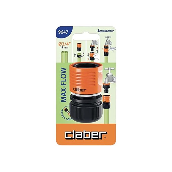 Claber 9647 Max-Flow Raccordo Tubo 3-4