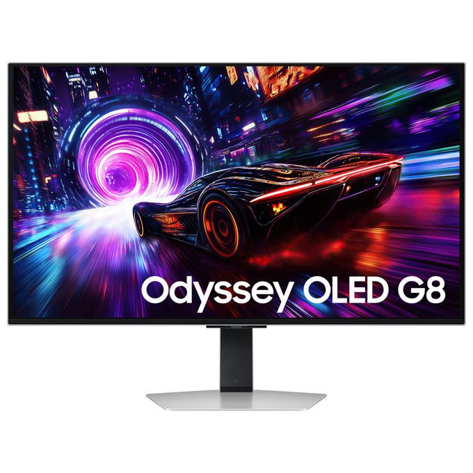 Samsung S32FG814SU Monitor 32'' 3840 x 2160 Pixel 4K Ultra HD OLED con AMD FreeSync e tempo di risposta 0,03 ms colore Argento