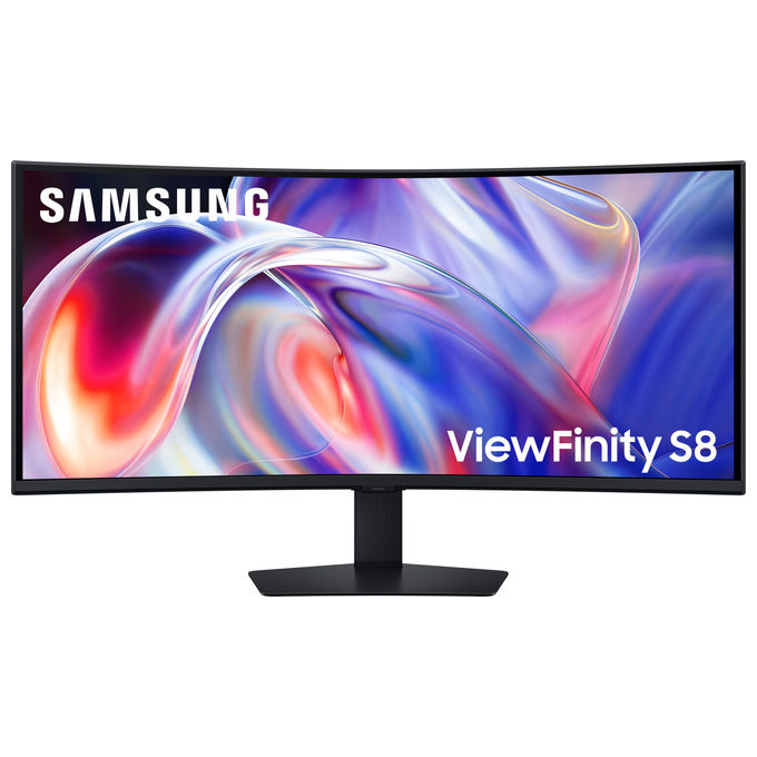Samsung LS40H850TAUXEN S85TH Monitor PC 40'' 5120 x 2160 Pixel WUHD LCD Curvo 21:9 144 Hz HDR10+ FreeSync Premium Altoparlanti Integrati USB Hub 3.2 Gen 2 colore Nero