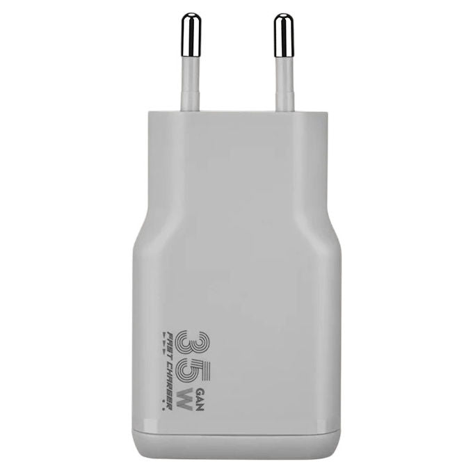 Tucano MA-ONEPOWKIT-G ONE POWER KIT Caricabatterie GAN 35W con Cavo USB-C 60W colore Argento