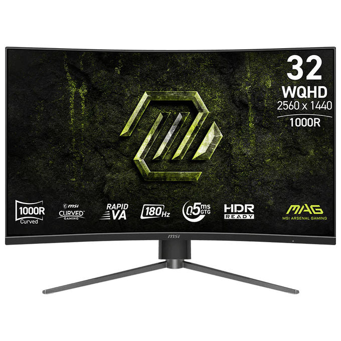 MSI MAG 325CQPF E18 Monitor PC 31.5'' 2560 x 1440 Pixel 180 Hz 0.5 ms 1000R Curvo colore Nero