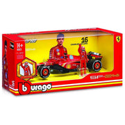 Bburago MOD0682 F1 Ferrari SF-24 Modellino 1:24 con Figura di Leclerc colore Rosso
