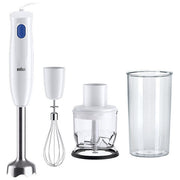 Braun MQ10.202M MultiQuick 1 Frullatore ad immersione 450W con tritatutto frusta e bicchiere colore Bianco