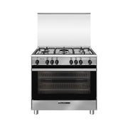 Glem MSA965VI Specialista Cucina a Gas 90 cm 5 Fuochi Forno Ventilato 100 L Classe A (90x60x90 cm) colore Inox