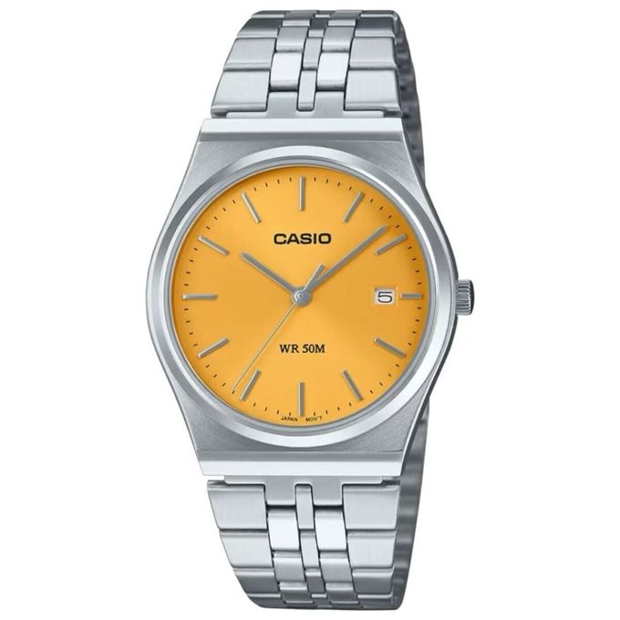 Casio Orologio MTP-B145D-9AVEF Timeless Argento e Giallo