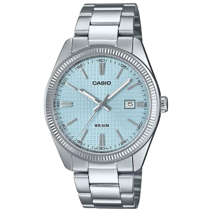 Casio Orologio MTP-1302PE-2AVEF Quadrante Blu Cassa Acciaio Silver Design Moderno ed Elegante