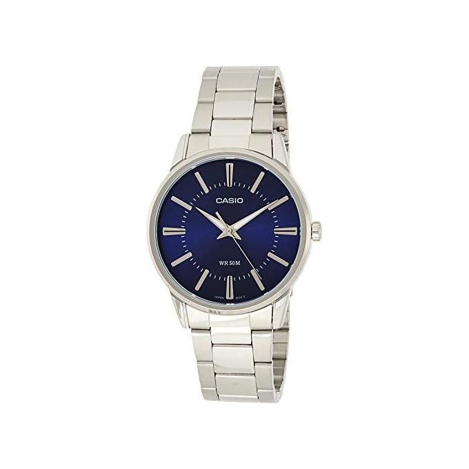 Casio Orologio da Polso Analogico Vetro Minerale Bracciale in Acciaio con Chiusura di Sicurezza