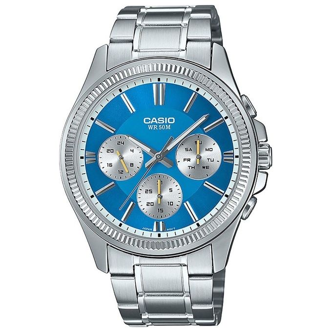 Casio Orologio da Uomo Silver e Blu