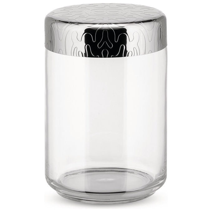 Alessi MW21-150 DRESSED Recipiente Cucina in Vetro e Acciaio Inox 1,5 L colore Grigio
