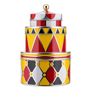 Alessi MW31S3 Set di 3 Scatole Portaoggetti Circus Diametro 17.6 cm colore Rosso-Giallo-Nero