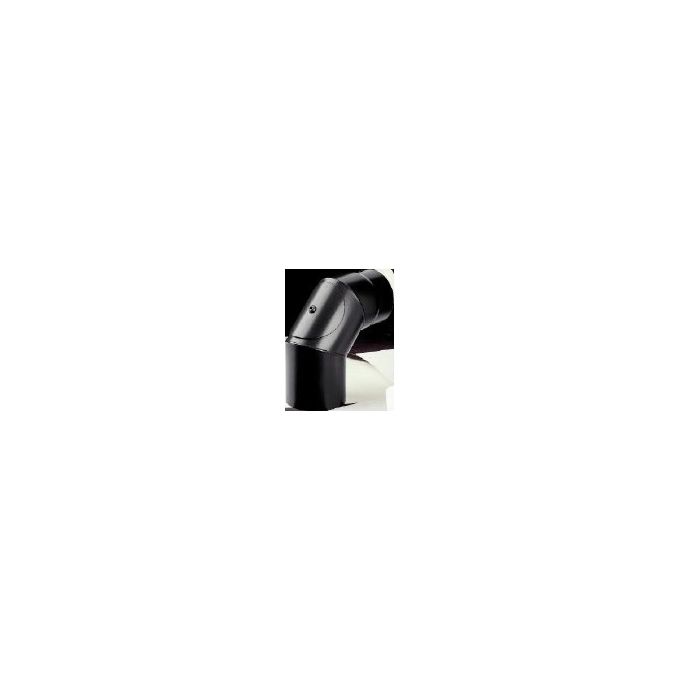 SAVE FUMISTERIA N1508 PELLET LINE Gomito per Canna Fumaria a Pellet 90° con Ispezione Diametro 15 cm Acciaio Carbonio Smaltato Vetroporcellanato Temperatura Massima 600 °C Certificazione EN 1856-2 colore Nero opaco