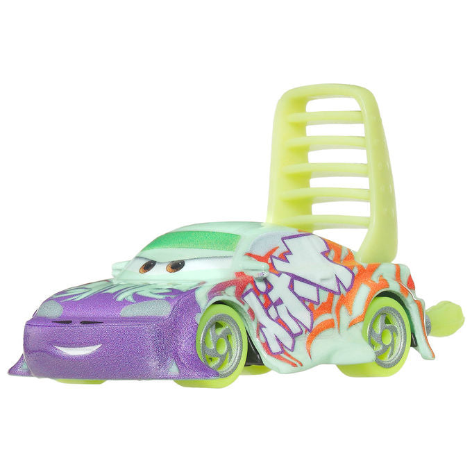 Disney Cars GLOW RACERS Veicolo in metallo pressofuso 1:55 con fiamme che si illumina al buio colore Assortito