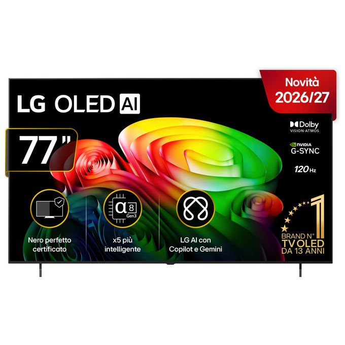 LG OLED77B65LA.API B6 TV OLED 4K UHD Smart con AI webOS 77'' HDR 120 Hz colore Nero