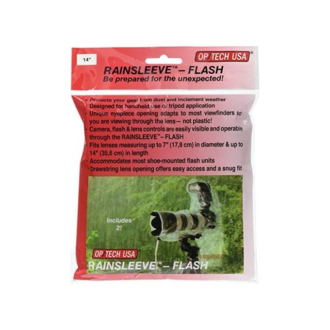 OP Tech 1x2 Rain-Sleeve Protezione Antipioggia per  Fotocamera con Flash