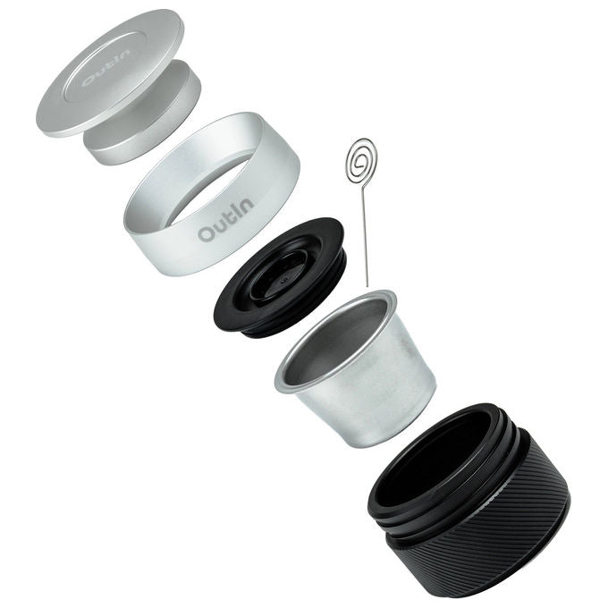 Outin OTEM-01-ACCESSORY-KIT Kit per preparare il caffe' Acciaio inox 1 tazza BPA-free colore Nero Argento