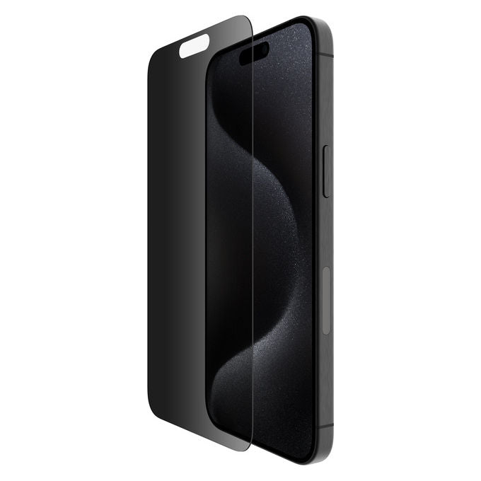 Belkin OVA170HQ ScreenForce Schermo protettivo per la privacy in vetro temperato antibatterico e resistente ai graffi per Apple iPhone 16 Pro Max spessore 0.29 mm colore Nero