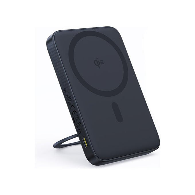 Baseus P10076802123-00 PicoGo Qi2 Power Bank Magnetico 5000mAh 20W USB-C con Supporto Rotante colore Nero