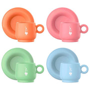 Bialetti PFRUIT003 Set 4 Tazzine Espresso in Porcellana Multicolore