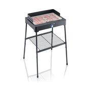 Severin PG8566 Grill Elettrico 2200 W Termostato Regolabile Piastra in Acciaio Inox colore Nero