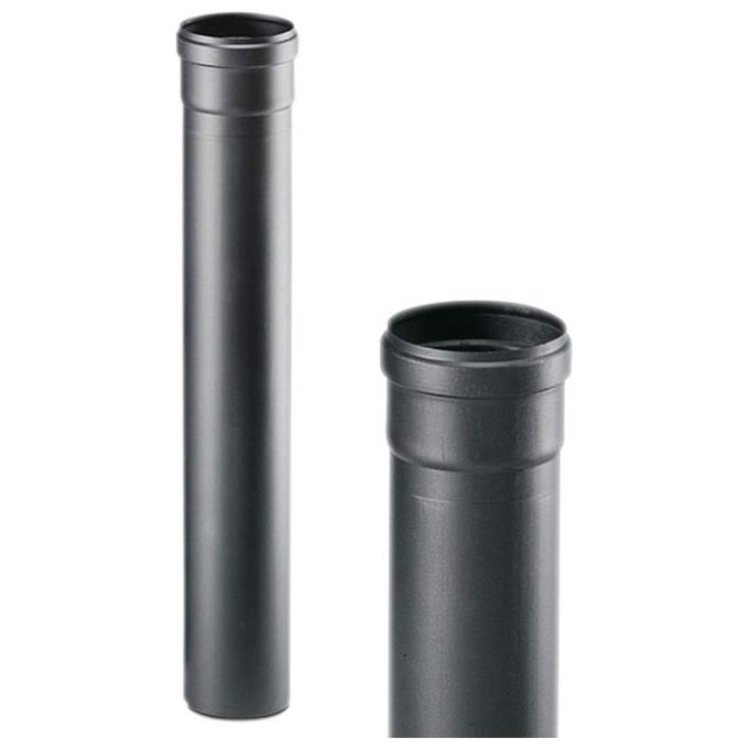 Save Fumisteria Tubo Pellet Smaltato Nero Opaco 8cm Lunghezza 25cm