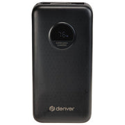 Denver PQC-20065 Power Bank 20000 mAh con Ricarica Rapida PD65W e Display Integrato colore Nero