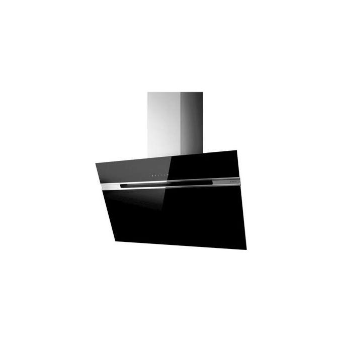 Elica PRF0100991 STRIPE BL-A-90-LX - Cappa a parete aspirante 90 cm, 757 m³-h, Classe B, 65 dB, Controllo touch, 4 velocita' (3 + intensiva), Doppia aspirazione (inferiore e frontale), Illuminazione LED, Vetro nero