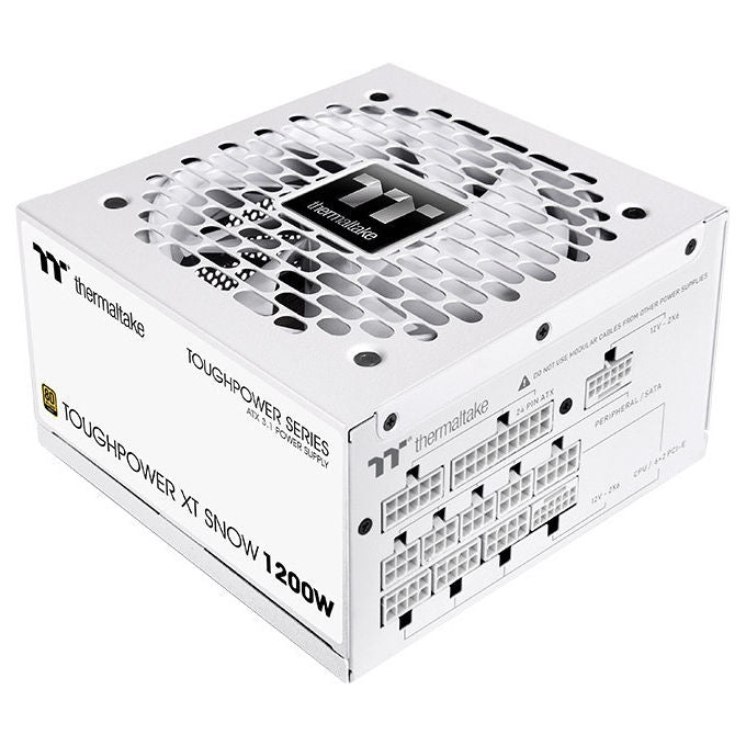 Thermaltake PS-TPX-1200FNFAGE-W Toughpower XT Snow Alimentatore ATX 3.1 1200W 80 Plus Gold PCIe 5.1 12V-2x6 Completamente Modulare Smart Zero Fan Ventola 120 mm Bianco
