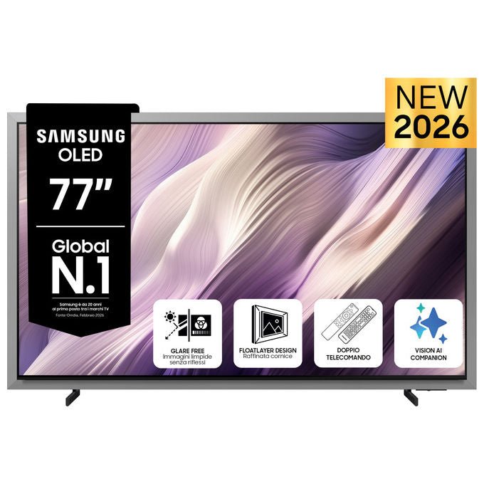 Samsung QE77S99HATXZT S99H TV OLED 4K UHD 77'' con Vision AI e Processore NQ4 AI Gen3 Wi-Fi 6E Bluetooth 5.3 colore Grigio