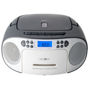 Reflexion RCR2260W-GR Radio Portatile con Lettore CD e Cassetta FM AUX Potenza 20 W colore Bianco Grigio