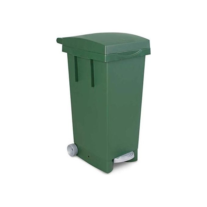 Bidone Immondizia 'Big Tata' Con Coperchio Ruote e Pedale Cm 38X50Xh80