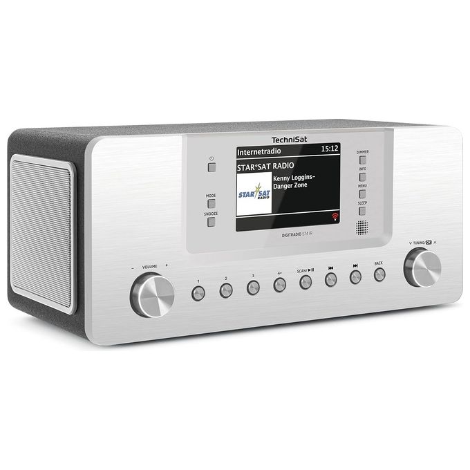 TechniSat DIGITRADIO 574 IR - Radio Internet Stereo DAB FM WLAN Streaming Audio Bluetooth Argento