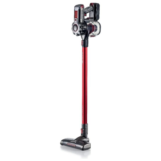 Ariete 2757-  Scopa Elettrica Cordless e Aspirabriciole Alluminio-Rosso 120W con Capacita' di 1 Litro per una Pulizia Efficiente