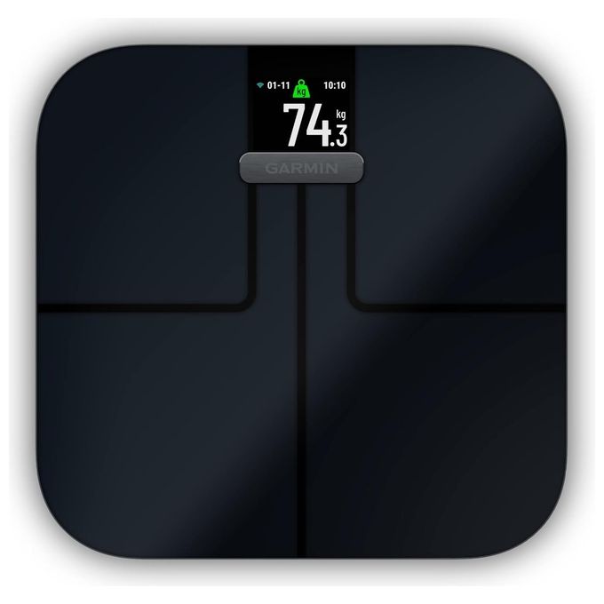 Garmin Index S2 Black Bilancia Impedenziometrica con Schermo a Colori fino a 16 Utenti Bluetooth e Wi-Fi Nero