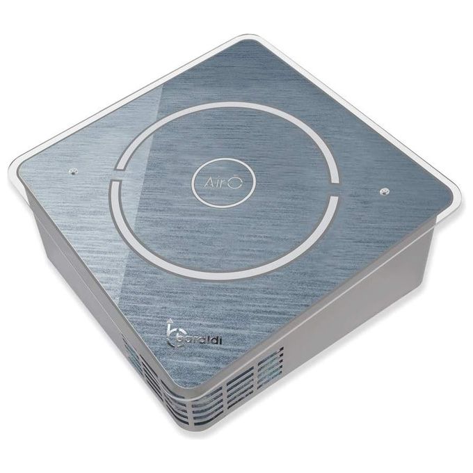 Baraldi 01AIRO40STST Purificatore d'Aria AirO' Motore 45 m3-h Grigio Acciaio - Vetro Sintetico