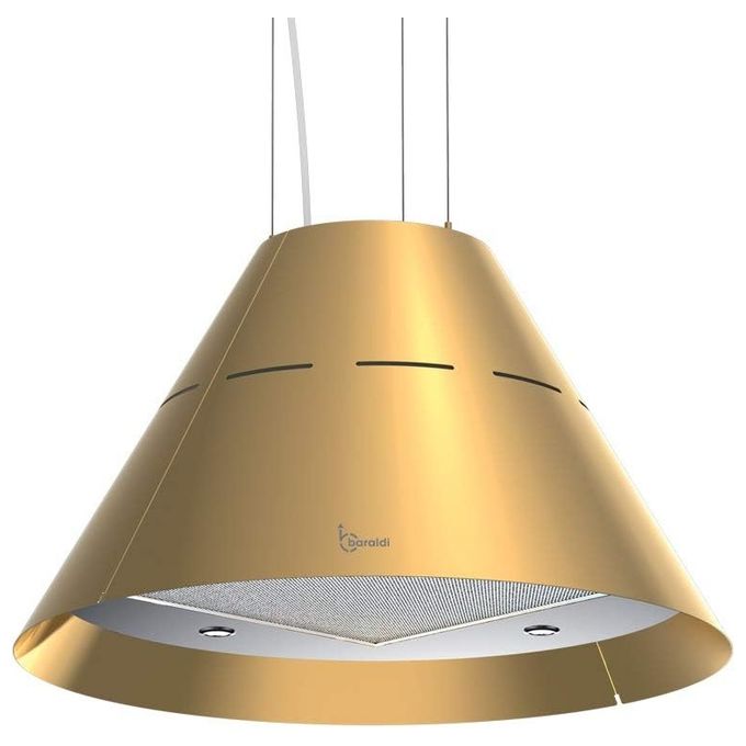 Baraldi 01EVAIS060SG80 Eva Gold Cappa Sospesa Classe energetica A 4 Velocita' Forma Conica 60 cm Oro