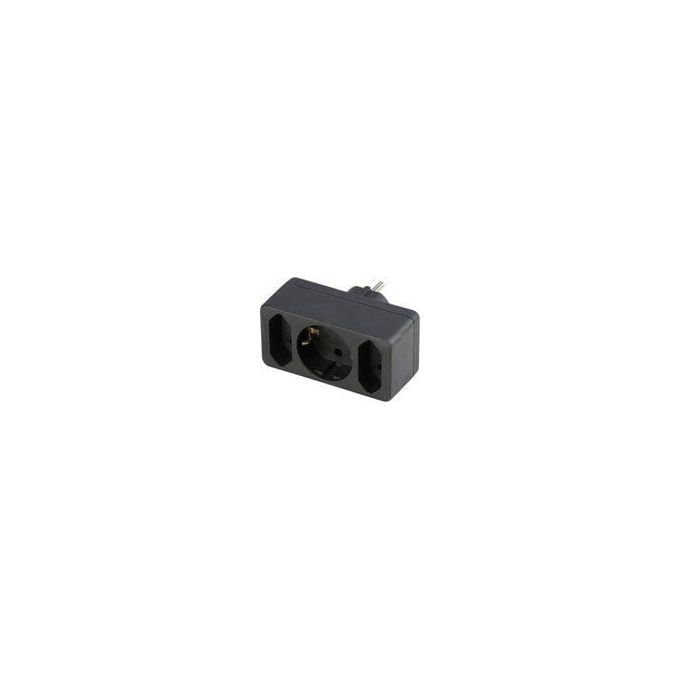 Rev Transition Plug 2-Fold 1 Safety Contact Black
