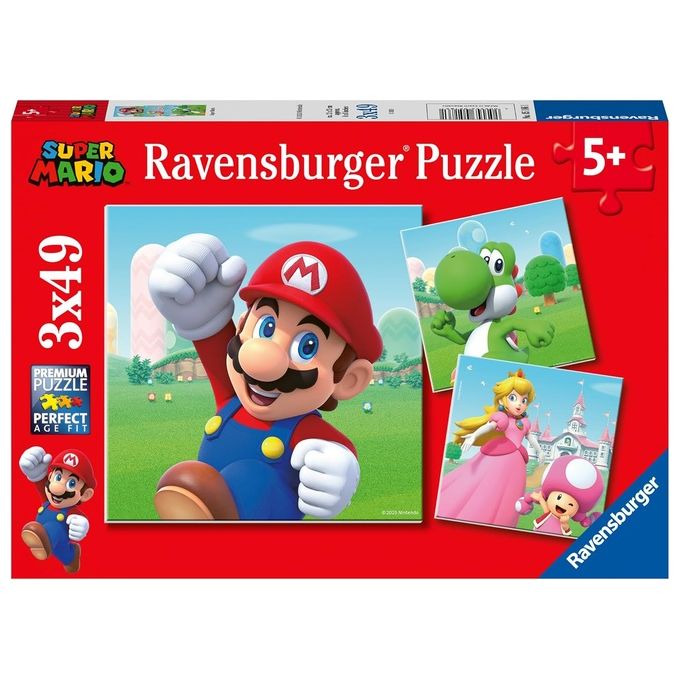 Ravensburger Puzzle Super Mario 3x49 Pezzi