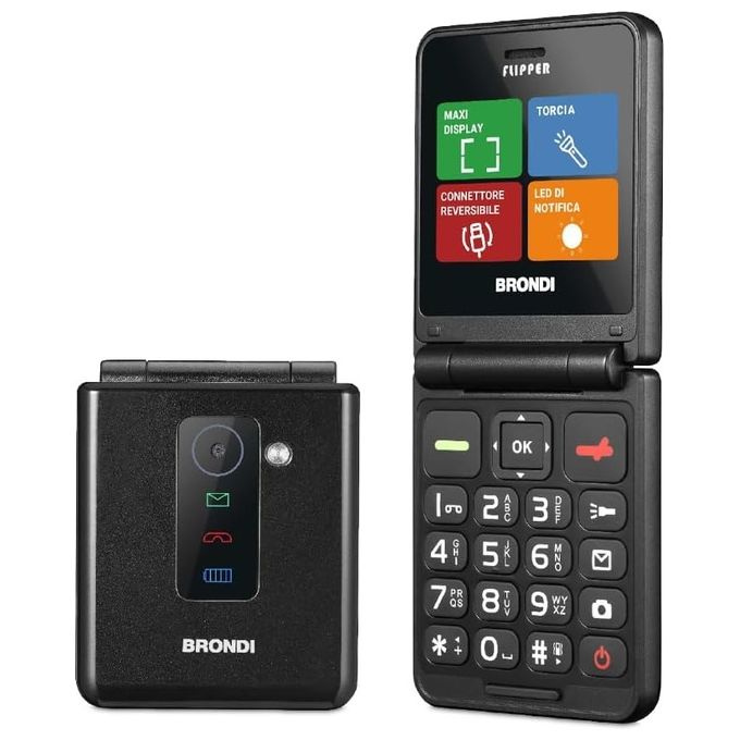 Brondi Flipper Flip 2.4'' Dual Sim Black Metal