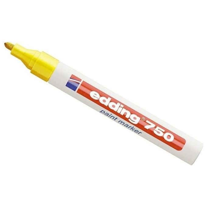 Edding 4-750005 Marcatore a Vernice 750 Punta Conica 2-4mm Giallo